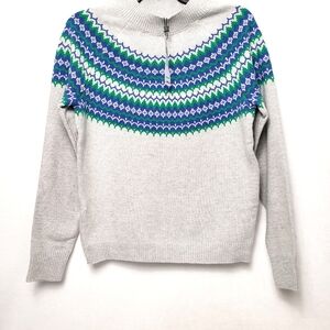 BCBGeneration Heather Gray Combo Crewneck Sweater sz Small